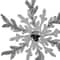 Glitter Snowflakes Christmas Ornaments - 6" - White and Silver - 4ct